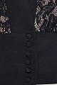 Tailored-waist long sleeves blouse with lace