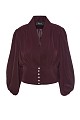 Tailored-waist long sleeves blouse