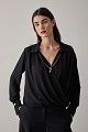 Wrap blouse with chain