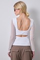 Sheer blouse with cut out back