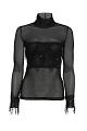 Sequined blouse with sheer