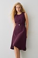 Midi sleeveless dress with belt