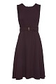 Midi sleeveless dress with belt