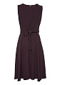 Midi sleeveless dress with belt