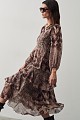 Midi animal print dress with ruffles