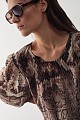 Midi animal print dress with ruffles