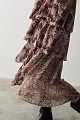 Midi animal print dress with ruffles