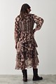 Midi animal print dress with ruffles