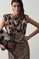 Μίνι αμάνικο animal print φόρεμα