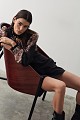 Mini printed dress with turtleneck