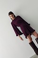 Mini dress with ruffle hem