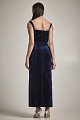 Midi velvet dress with slit