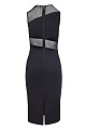 Midi dress with sheer cut out