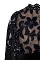 Mini velvet dress with cut works