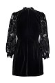 Mini velvet dress with cut works