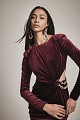 Mini velvet dress with cut out