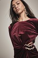 Mini velvet dress with cut out