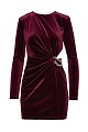 Mini velvet dress with cut out