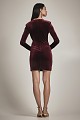 Mini velvet dress with cut out