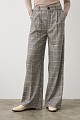 Plaid trouers with pleats