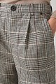 Plaid trouers with pleats
