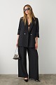 Pants with pleats and elasticated waist