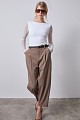 Barrel trousers with belt
