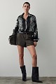 Printed shirt with feathers