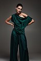 Satin blouse with one shoulder - Gold label