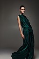 Satin blouse with one shoulder - Gold label