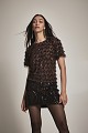 Shortsleeves sequined top - Gold label