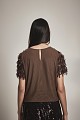Shortsleeves sequined top - Gold label