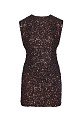 Mini sleeveless sequined dress - Gold label