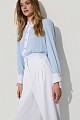 Cropped blouse with buttons