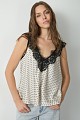 Polka dot satin top