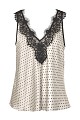 Polka dot satin top