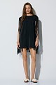 Vestido mini sin mangas con flecos