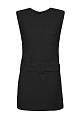Mini sleeveless dress with belt