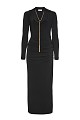 Draped midi dress with chain