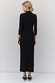 Draped midi dress with chain