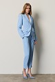 Cropped trousers with detachable belt