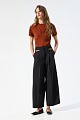 Pleated trousers with tabs