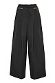 Pleated trousers with tabs