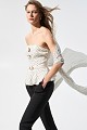 Polka dot top with scarf