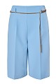 Crepe Bermuda shorts with pleats