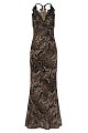 Vestido largo con estampado animal - Gold Label
