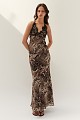 Vestido largo con estampado animal - Gold Label