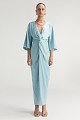 Maxi wrap satin dress - Gold label