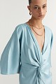 Maxi wrap satin dress - Gold label