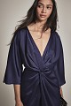 Maxi wrap satin dress - Gold label
